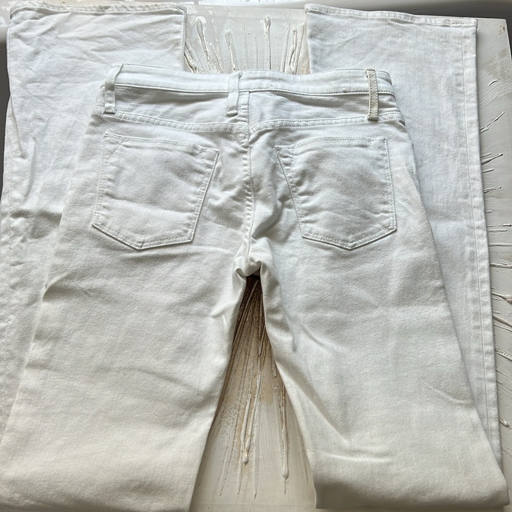 Helmut Lang Straight Boot Cut Mid Rise Jean White 24 - Picture 14 of 14